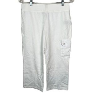 Lauren Ralph Lauren Petite Active White Knit Capri Pant Size PS